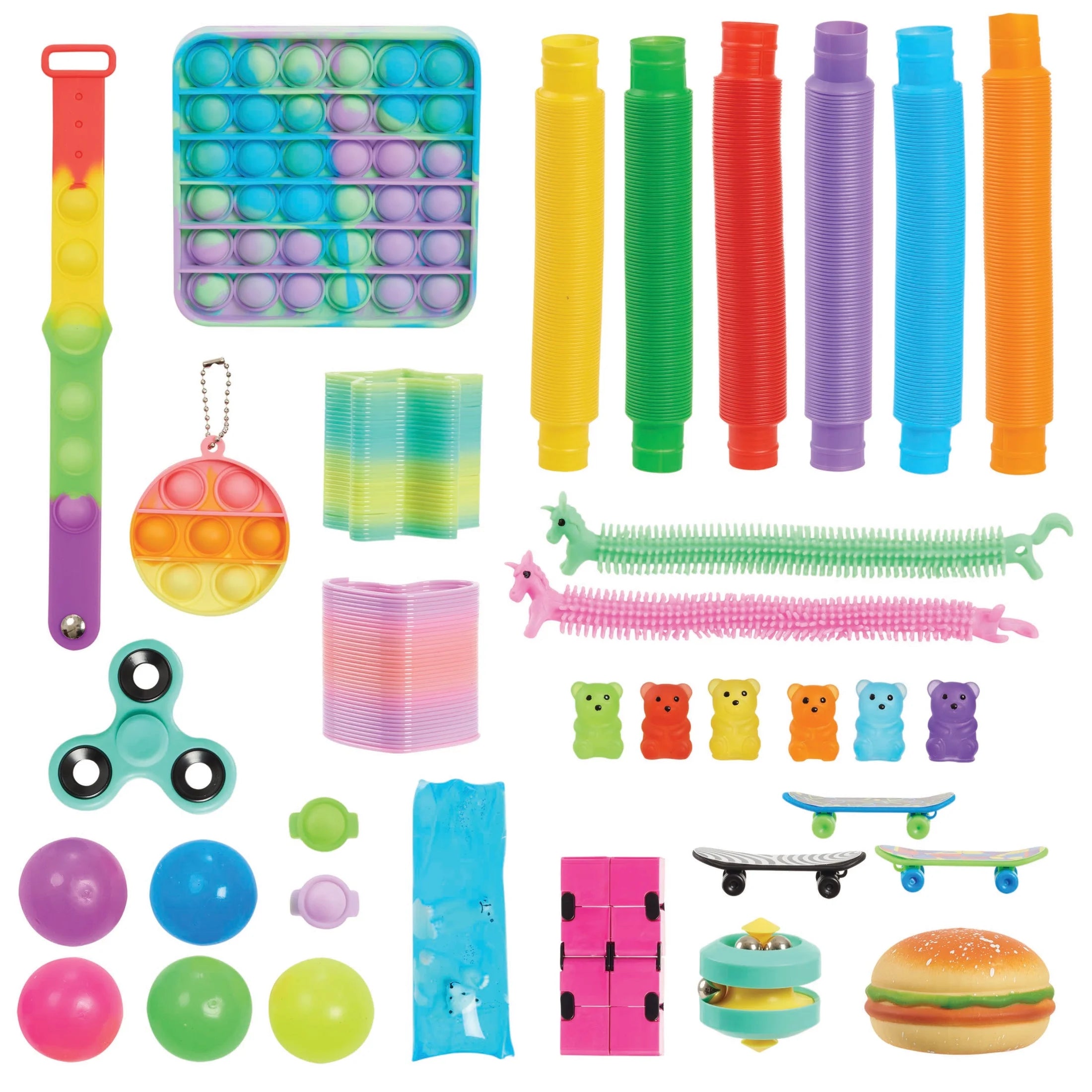 Deluxe Fidget Toys Container, Sensory Toys for Kids and Adults, Anxiety and Stress Relief Toys, Kids Toys for Ages 3 Up