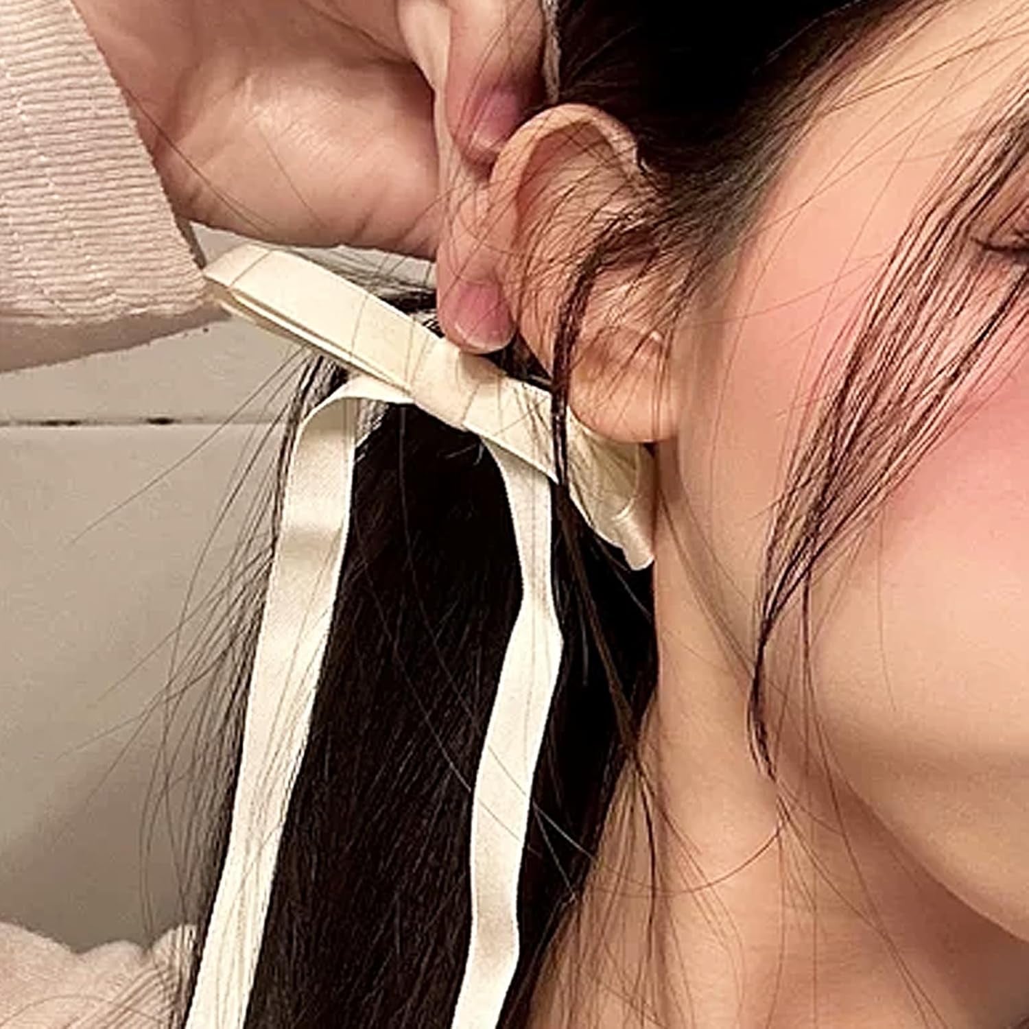 Double Hair Bows for Girls Cute Hair Clips for Women Long Tassel Hair Ribbon Hair Bow Clips Colorful Hair Ribbons Bows for Hair Clip Kawaii Hair Bow Clips Bowknot Metal Hair Barrettes Hair Accessories