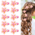 10Pcs Small Flower Hair Clips for Women Girls Kids Mini Pink Cherry Blossom Hair Pins Non Slip Tiny Hair Barrettes for Long Short Thin Thick Hair Cute Hair Accessory for Wedding Bridal