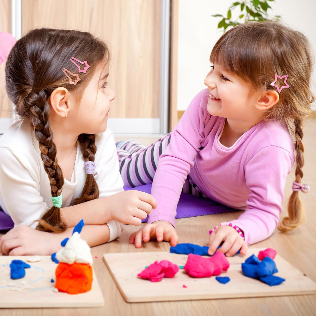 30Pcs Snap Hair Clips Heart Star Hair Accessories for Girls Toddlers Women Parties Birthdays Daily Wear