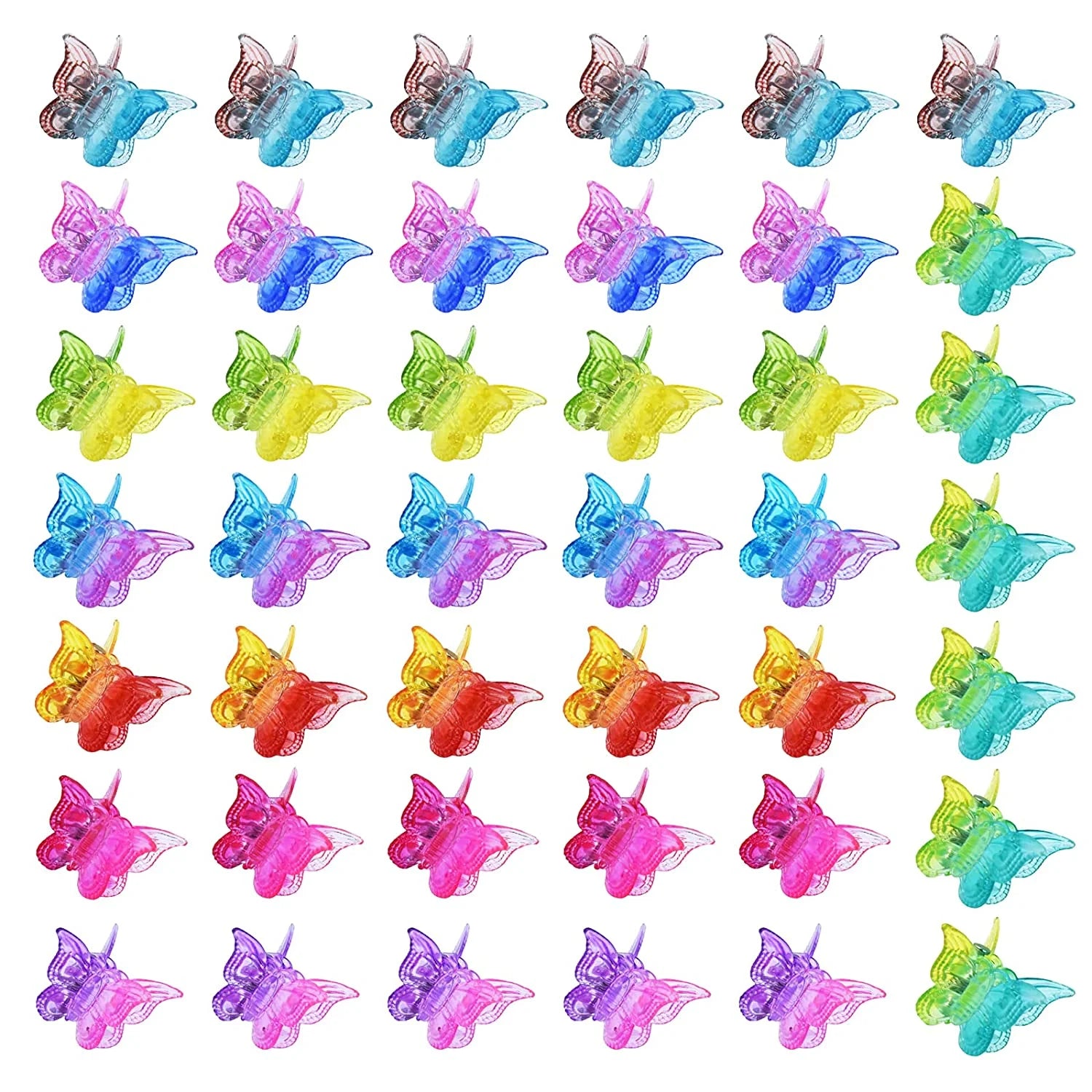 50 Pieces Butterfly Hair Clips Pastel Hair Clips Mini Cute Clips Hair Accessories for Hair 90S Girls Women with Box Package, Matte Colors