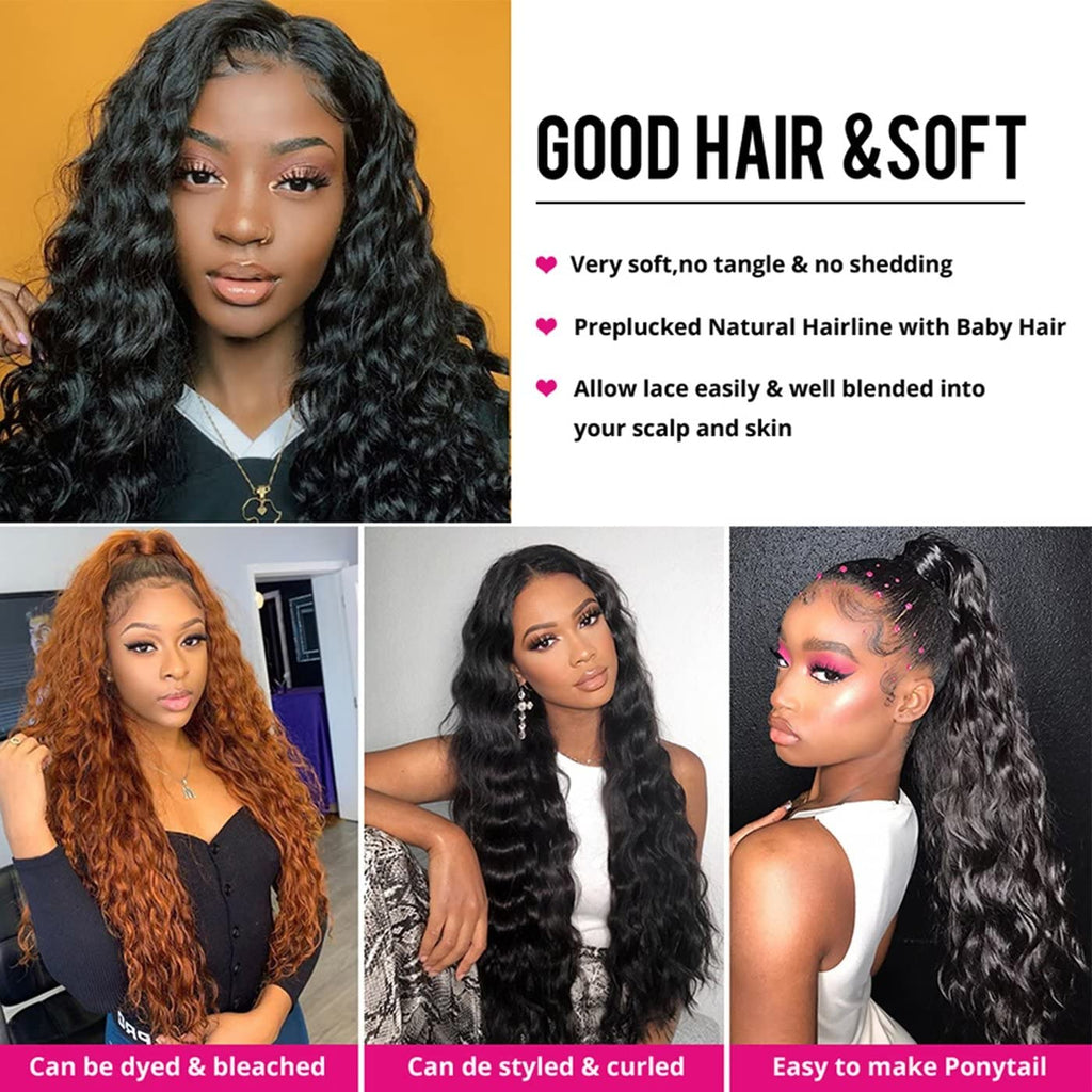 8A Braziliandeep Wave Human Hair 4 Bundles (14141616) Deep Wave Human Hair Bundles Deep Hair Weave Extensions Natural Color