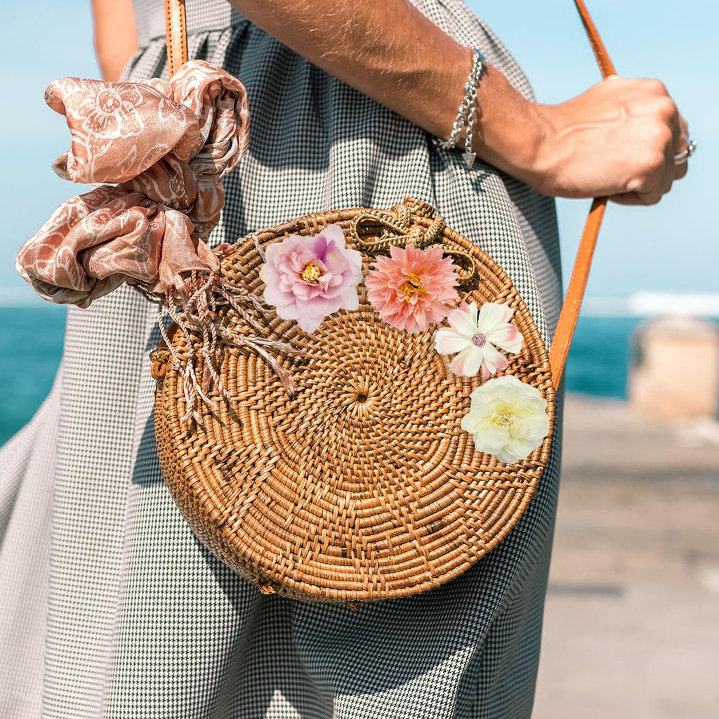 Boho Flower Hair Accessories - 21Pcs Hawaiian Artificial Rose Barrettes and Alligator Clips for Women, Wedding, Bridal Party