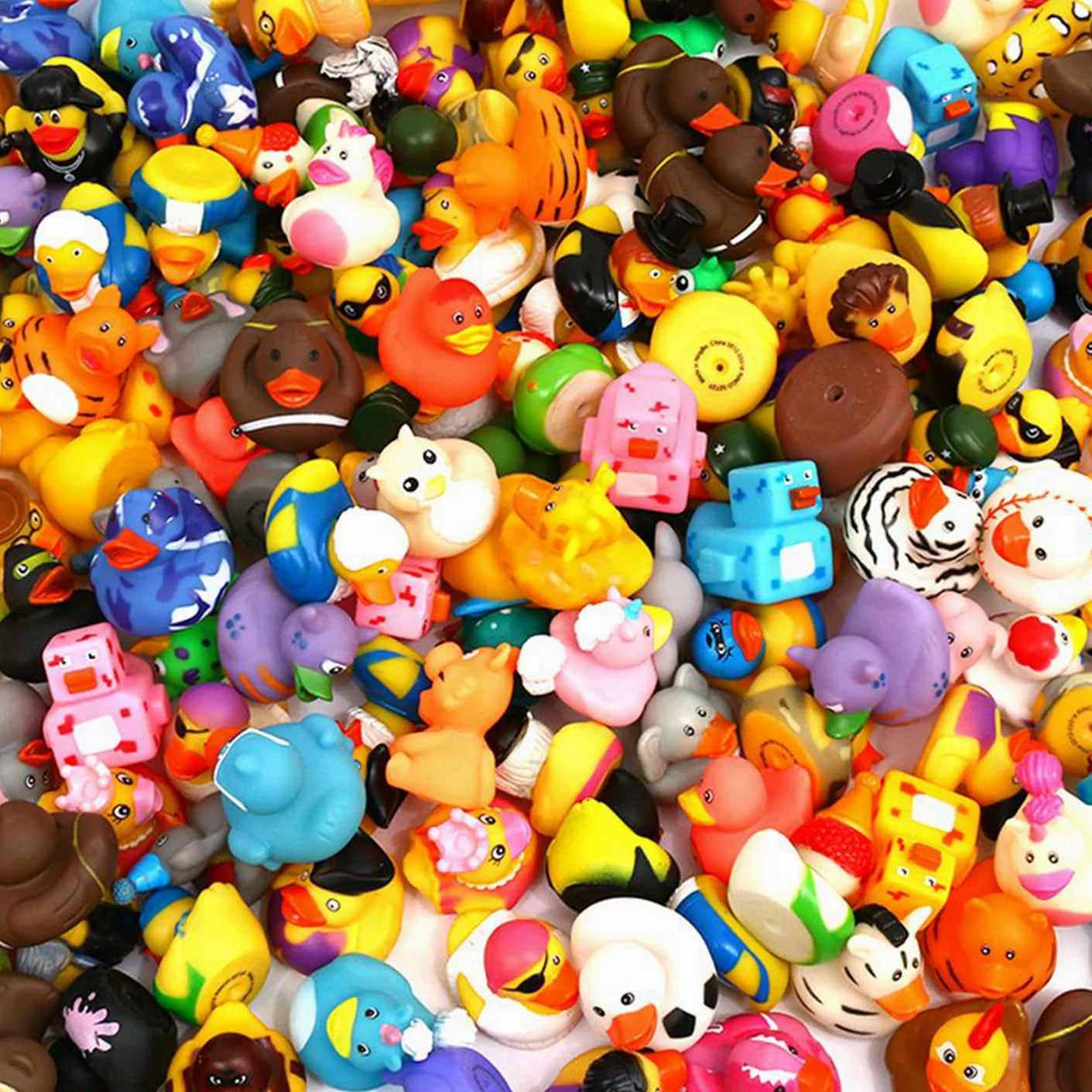 30 Pack Rubber Duck for Jeeps Ducking - 2" Bulk Floater Duck for Kids - Baby Bath Toy Assortment (30 Varieties)