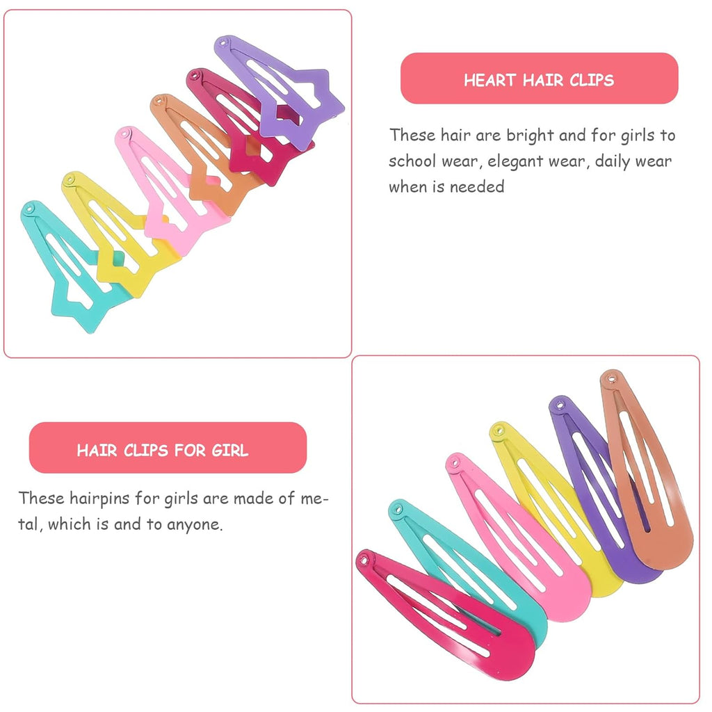 30Pcs Snap Hair Clips Heart Star Hair Accessories for Girls Toddlers Women Parties Birthdays Daily Wear