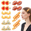 10 PACK Mini Food Hair Clips, Simulation Pattern Funny Hair Accessories, Side Hair Clips, Egg Tart Duckbill Clips Pizza Simulated Food Hot Dog Hairpins Bread Side Clips Hair Accessories